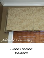 DIY Project, How to make a pleated lined valance
