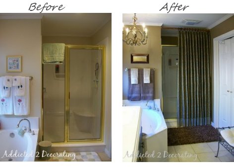 Master bathroom makeover--before and after