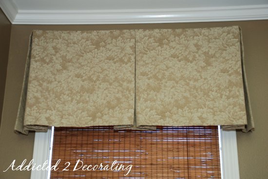 Master bedroom makeover--pleated valance, how to make a valance