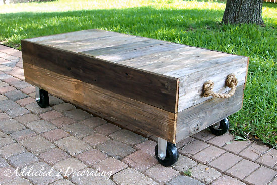 How to make a factory cart-style coffee table from reclaimed wood