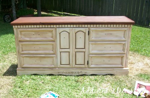 How To Paint Distress And Antique A Piece Of Furniture Addicted