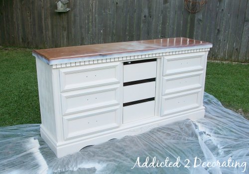 How To Paint Distress And Antique A, How To Paint Furniture Antique White Distressed