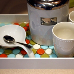 Serving Tray “Tiled” With Bottle Caps