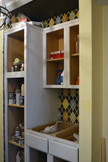 Utility Closet Update–A Cabinet Color Decision