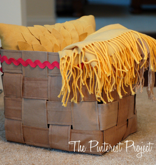 Basket Made Out Of Paper Bags