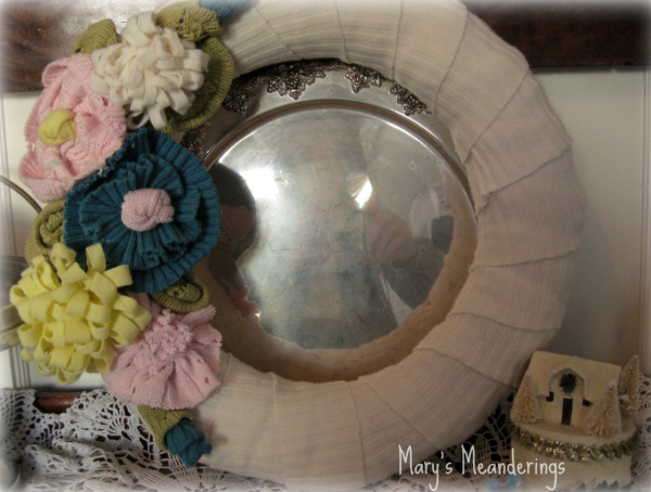 Spring Wreath Made From Old Sweaters