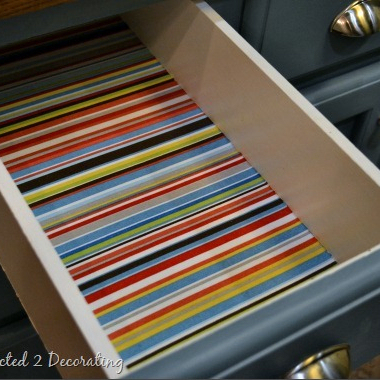 Colorful DIY Kitchen Cabinet Liner - In My Own Style