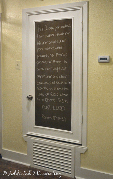 Turn An Ugly Hollow Core Door Into A Pretty Chalkboard