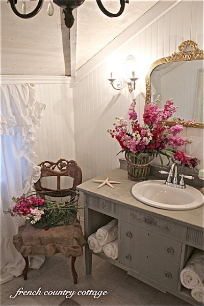 French Country Cottage Bathroom Makeover