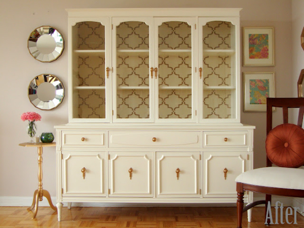 Beautiful China Cabinet Makeover