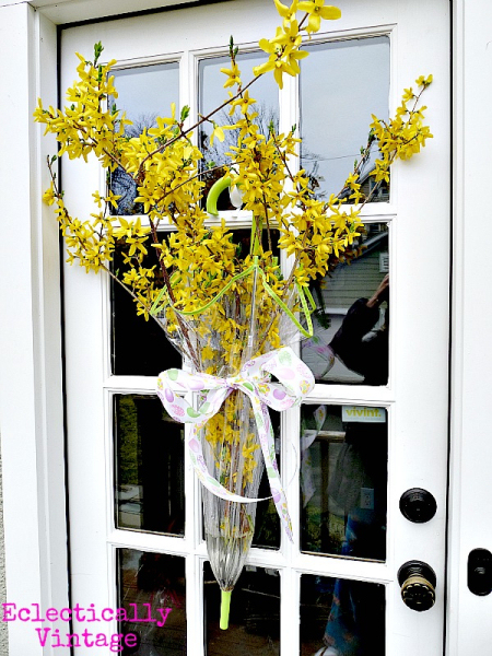 Spring Umbrella Floral Door Decoration