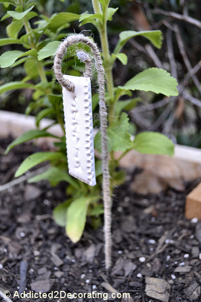 Stamped Clay & Jute-Wrapped Wire Plant Markers