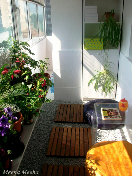 Enclosed Balcony Turned Zen Garden