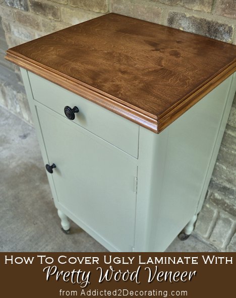 Ugly Laminate With Pretty Wood Veneer, How To Refinish Laminate Dresser Top