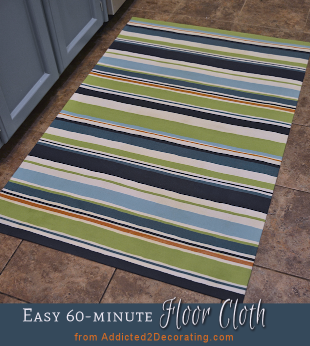 Diy Make An Easy Floor Cloth In 60 Minutes Or Less Addicted 2 Decorating