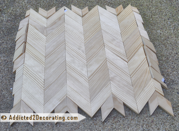 Chevron Wood Table Top, Part 1