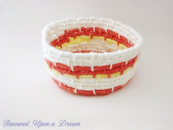 Handmade Yarn-Wrapped Basket