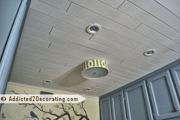 Inexpensive Diy Wood Slat Ceiling Addicted 2 Decorating
