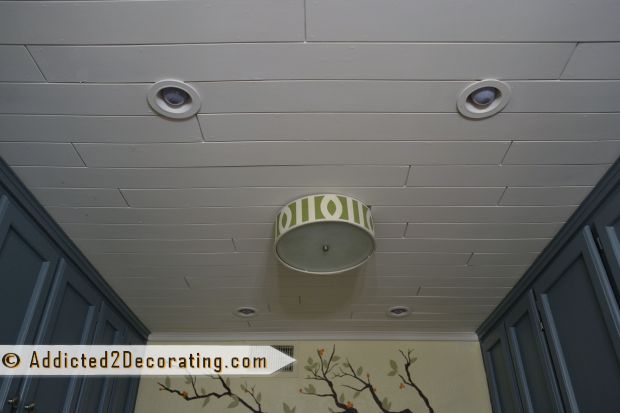 DIY Wood slat ceiling