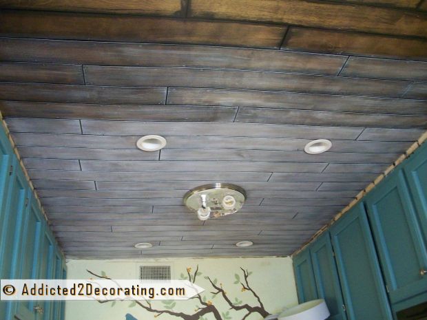 Inexpensive Diy Wood Slat Ceiling Addicted 2 Decorating