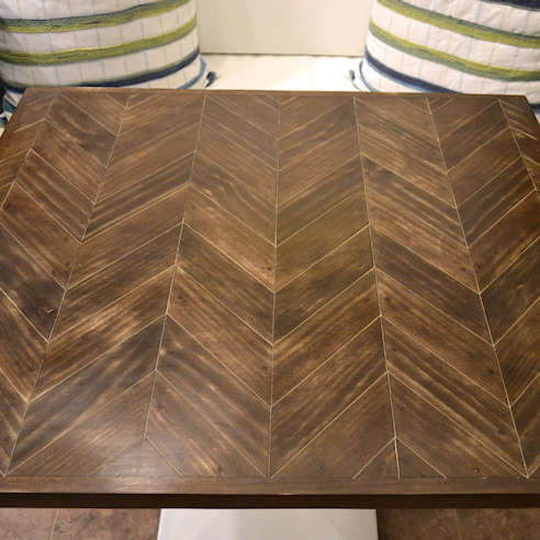 My “New” Stained Chevron Table