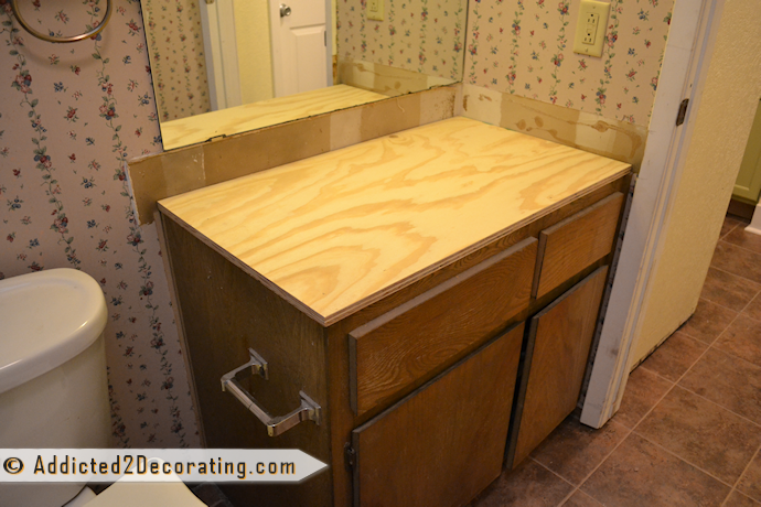 How to make DIY wood countertops for a bathroom