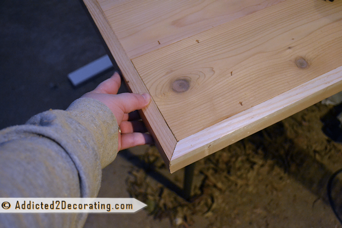 DIY bathroom wood countertop