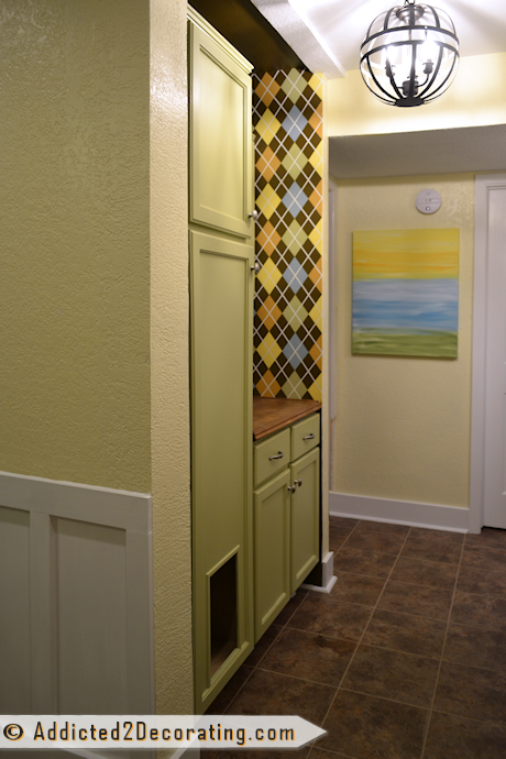 Small condo hallway turned laundry room 