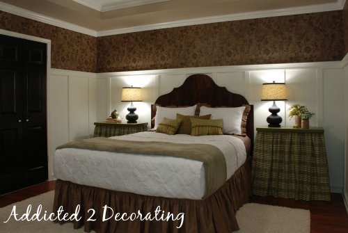 Master bedroom makeover with board and batten walls