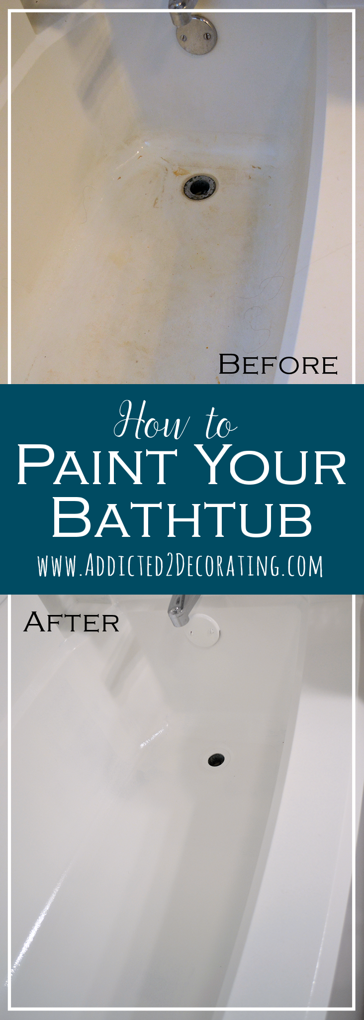 How to paint your bathtub - before and after