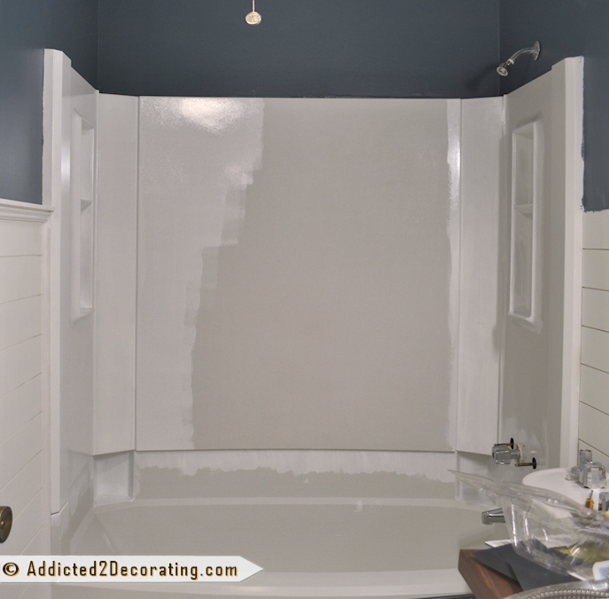 Bathroom Makeover Day 11 How To Paint A Bathtub Addicted 2 Decorating - How To Seal Bathroom Walls Before Painting