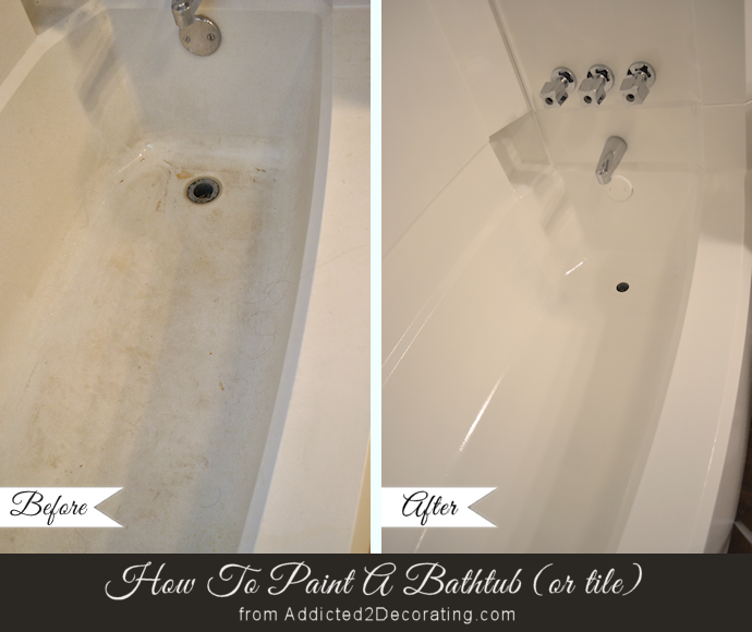 Diy Painted Bathtub Follow Up Your, Refinish Plastic Bathtub