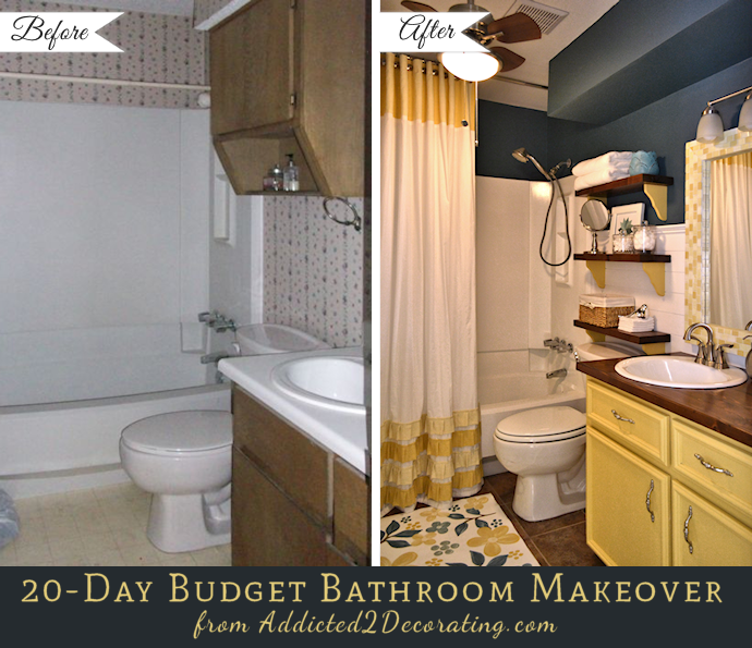 Small Master Bathroom Makeover On A Budget Bathroom Makeovers On