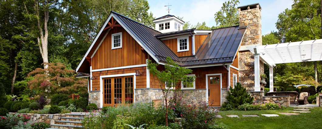 Stone and cedar shake house from TR Building & Remodeling Inc., New Canaan, Connecticut