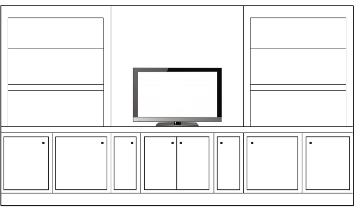 Which Living Room Cabinet/Bookshelf Arrangement Works Best?