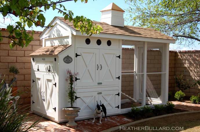 chicken coop for backyard chickens - amazing design from Heather Bullard