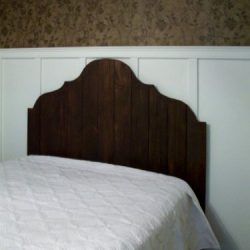Headboard made from fence pickets for under $50