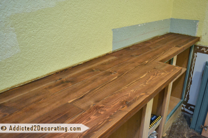 My DIY Wood Countertop Is Finished!  (well…almost)