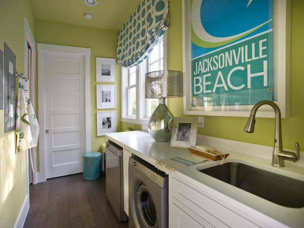 HGTV Smart Home 2013 - Green and Blue Laundry Room