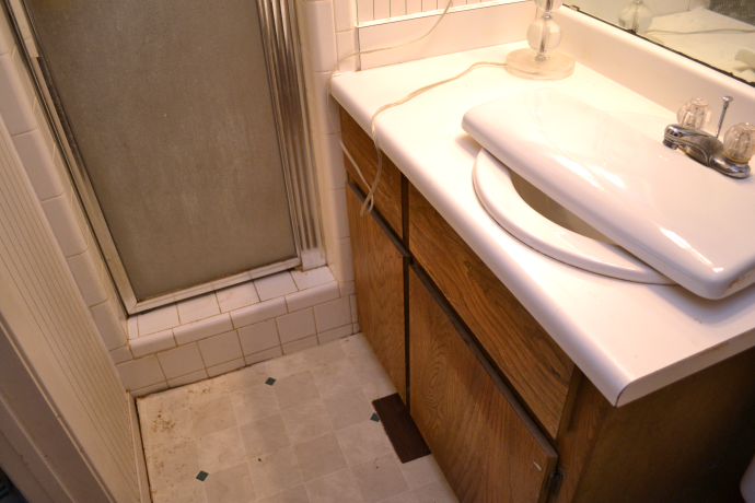 Small condo bathroom makeover - before