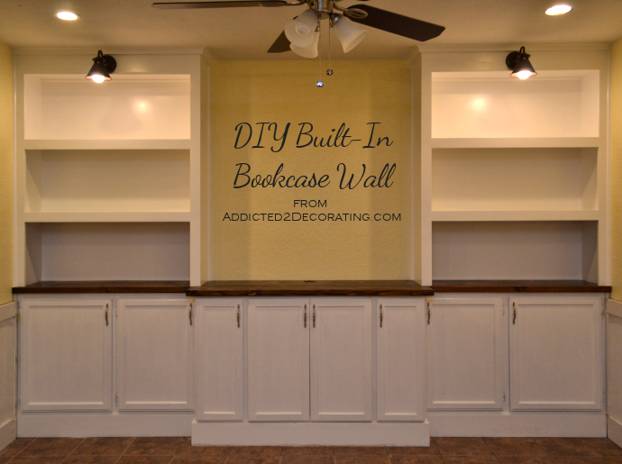 My Diy Built In Bookshelves Wall Is Finished Addicted 2 Decorating - Diy Built In Wall Shelves