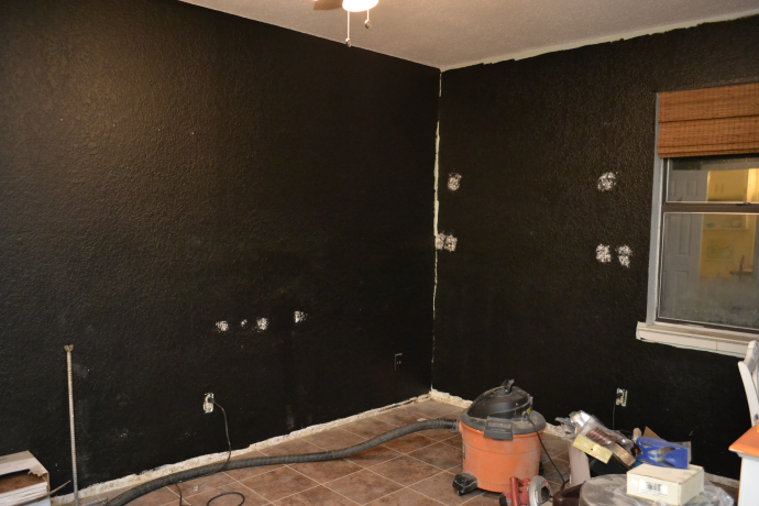 black walls