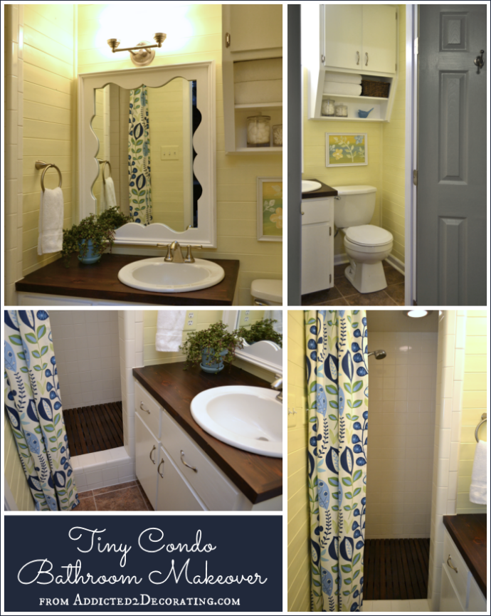 Tiny condo bathroom makeover on a budget