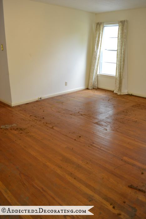 Hardwood floors - carpet removed - living room