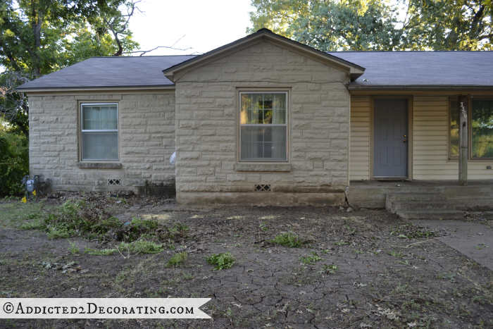 Boxwoods removed from front of house