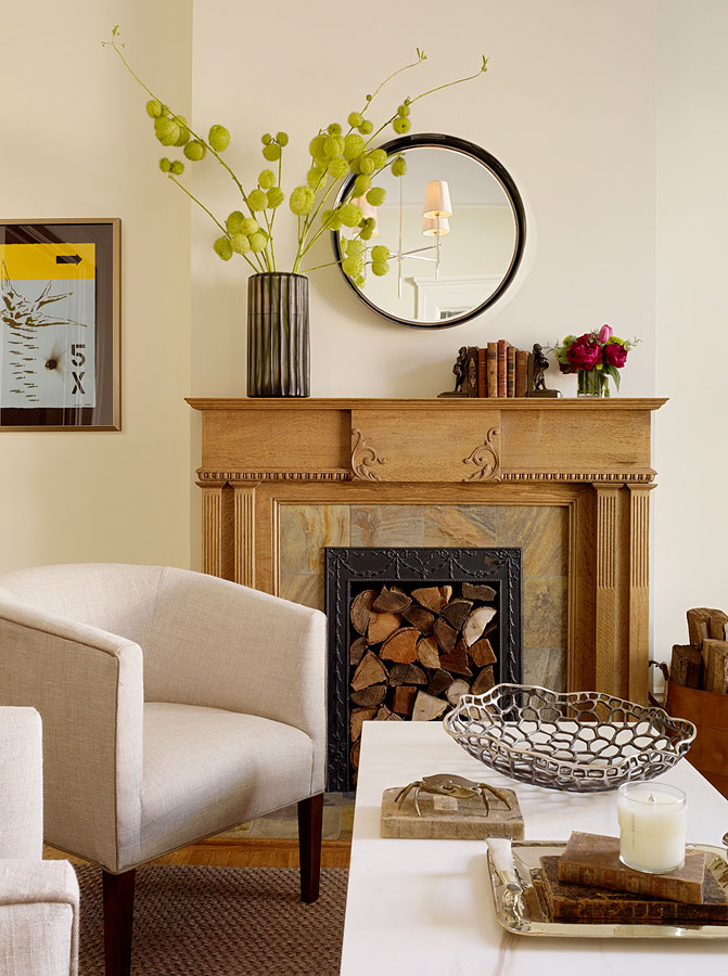 Faux fireplace from Jute Interior Design