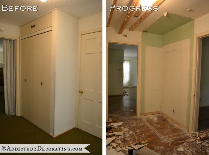 Hallway closet removed