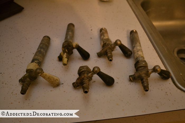 Vintage gas valves from a 1948 house