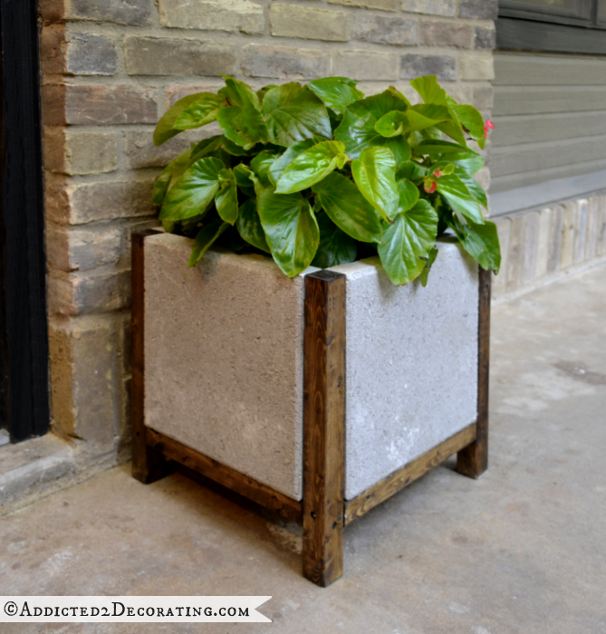 wood and concrete planter - 7
