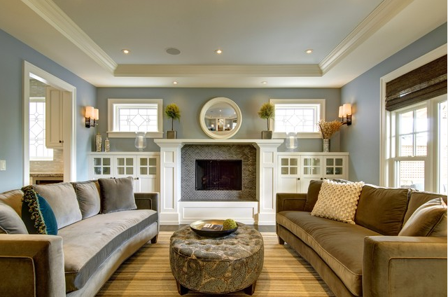 Living room by Rockwood Custom Homes, via Houzz